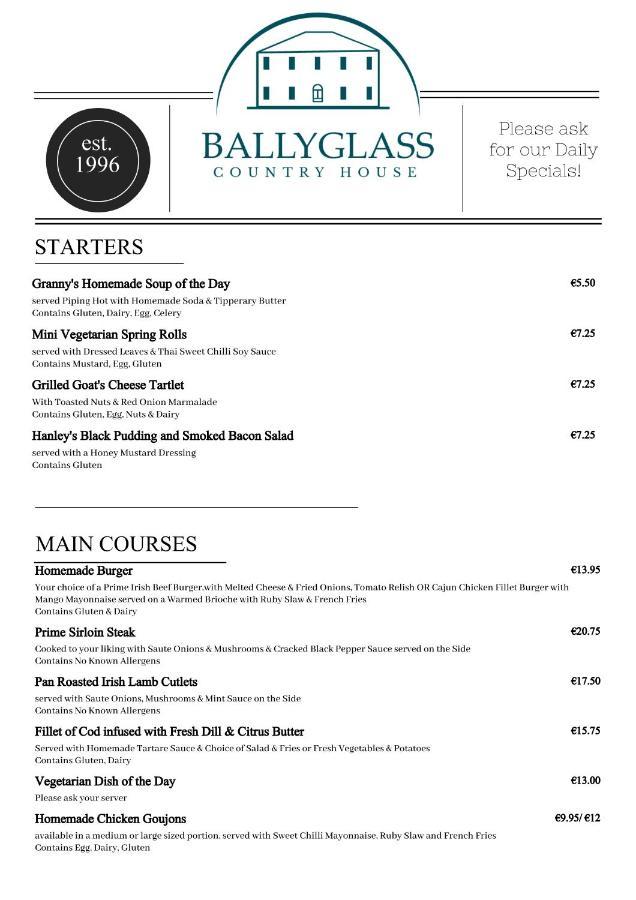 Ballyglass Country House Tipperary Buitenkant foto